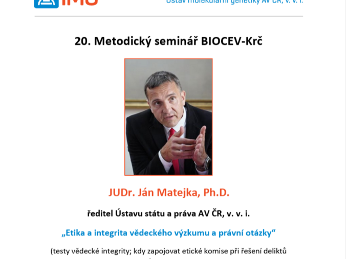 20. Metodický seminář BIOCEV-Krč