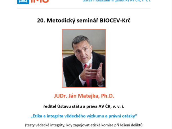 20. Metodický seminář BIOCEV-Krč