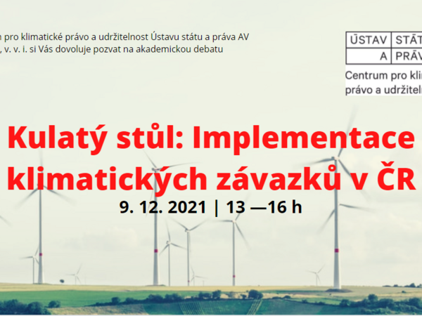 Kulatý stůl: Implementace klimatických závazků v ČR