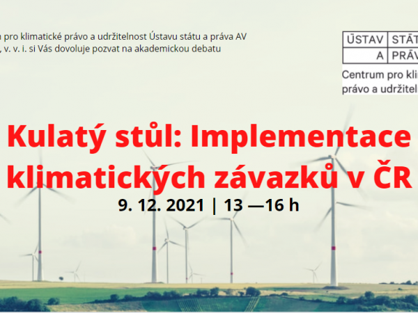 Kulatý stůl: Implementace klimatických závazků v ČR