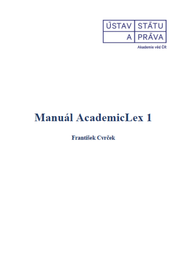 AcademicLex 1 Manual
