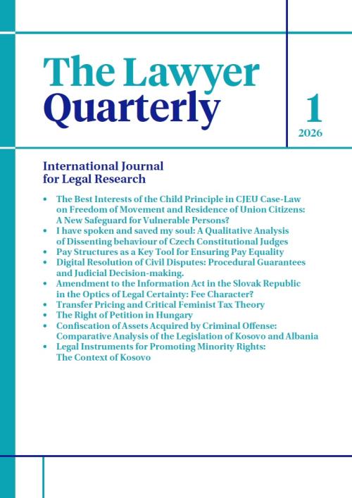The journal The Lawyer Quarterly will continue online only